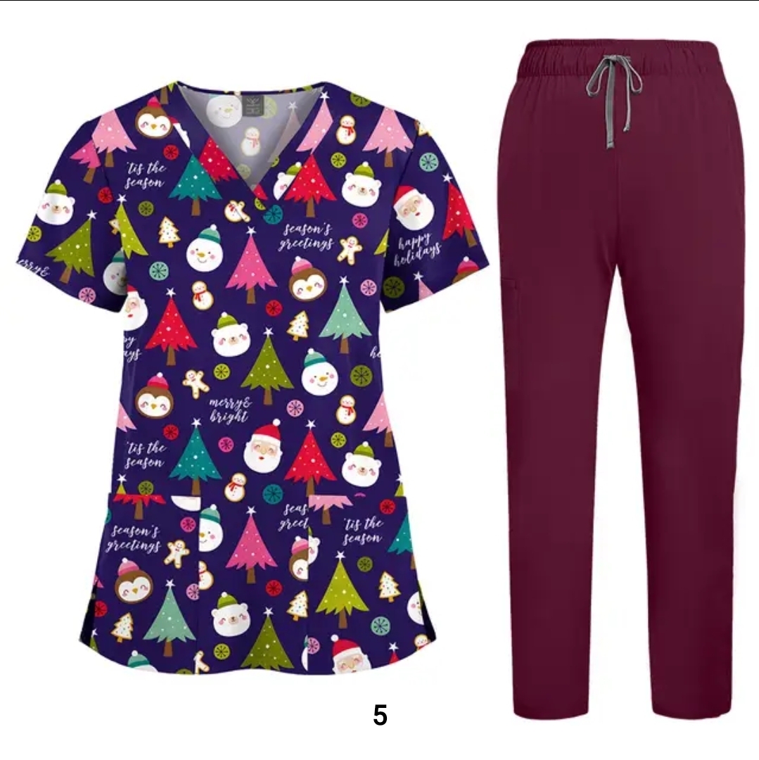 V-Neck Scrub Set – Top & Jogger Pant